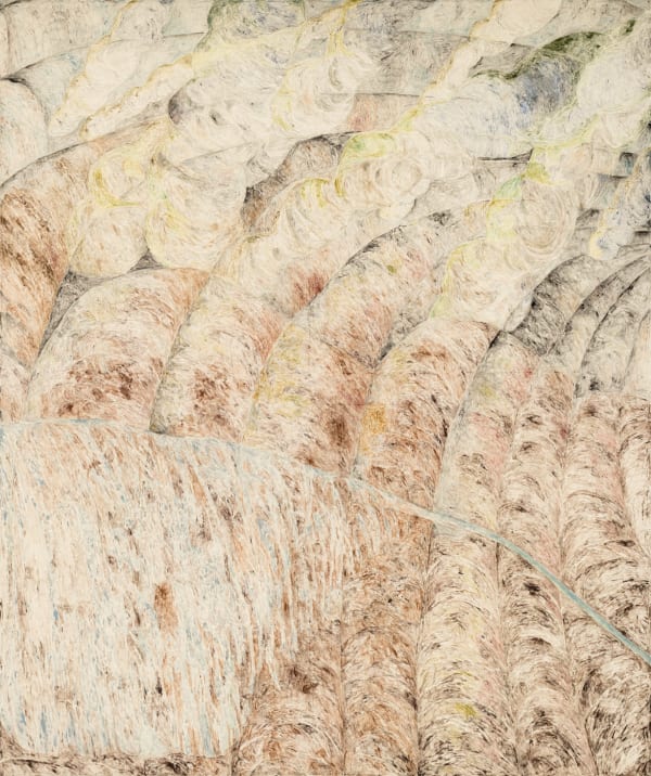 Ebba Svensson, Ångande åkermark / Misty Field, 2024