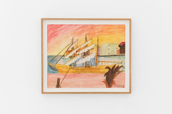 Primus Mortimer Pettersson, Fullriggare vid kajen / Full-rigged Ship at the Quay, 1960s