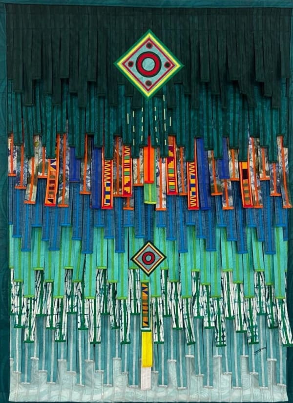 Abdoulaye Konate, vert Touareg et kente (A 22), 2022