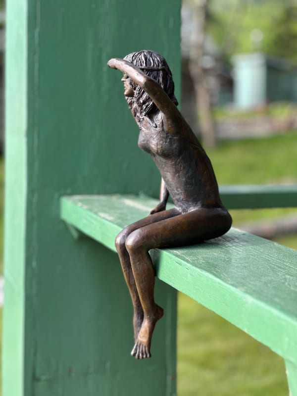 Goody-B Wiseman Looking Out to Sea (Big Swimmer) 2, 2023 Bronze 20 x 4 x 9 in.