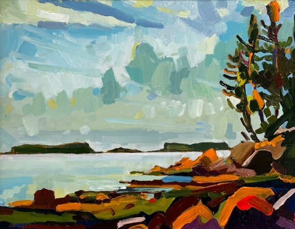 Chrissy Nickerson Pond Island and Western, Ned's Point, Cape Rosier, Maine, 2023 Oil on Panel 8.5 x 11 x 0.25 in.