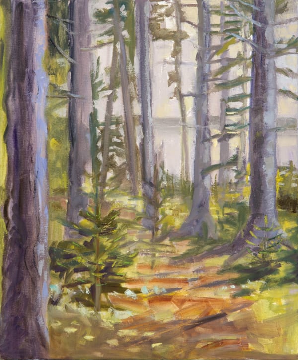 Louise Bourne Fog Sun Trees, 2023 Oil on Canvas 24 x 20 x 1.5 in.