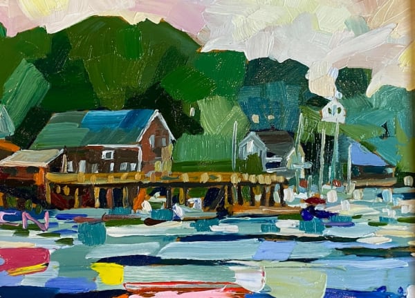 Chrissy Nickerson, Eaton's Boat Yard, Plein Air from BowIntoIt, 2024
