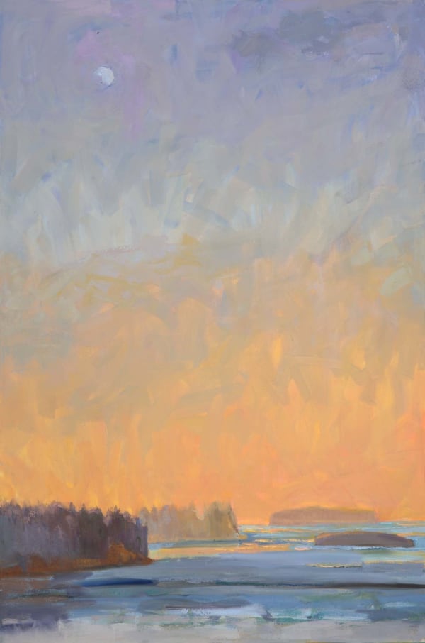 Louise Bourne, Late Light and New Moon, 2021