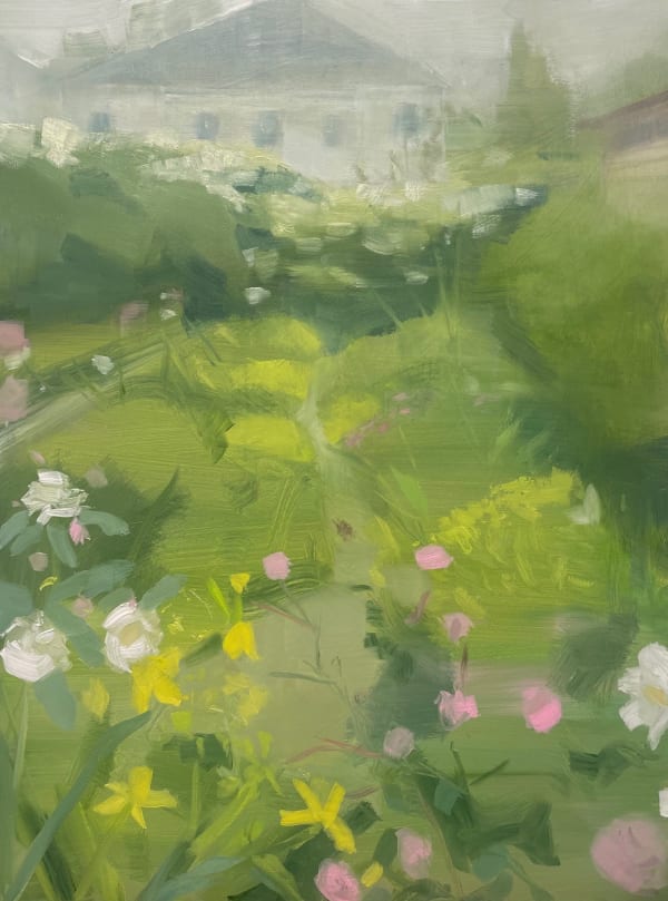 Sara MacCulloch, Castine Garden in the Fog, 2025