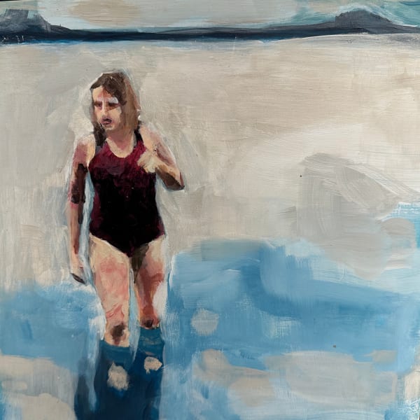 Molly Dwyer Shallow Water Black Out, 2023 Oil on Panel 12x12x1.5"