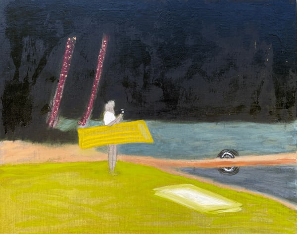 Megan Magill Night Float, 2022 Oil and Oil Stick on Canvas 24 x 30 in.