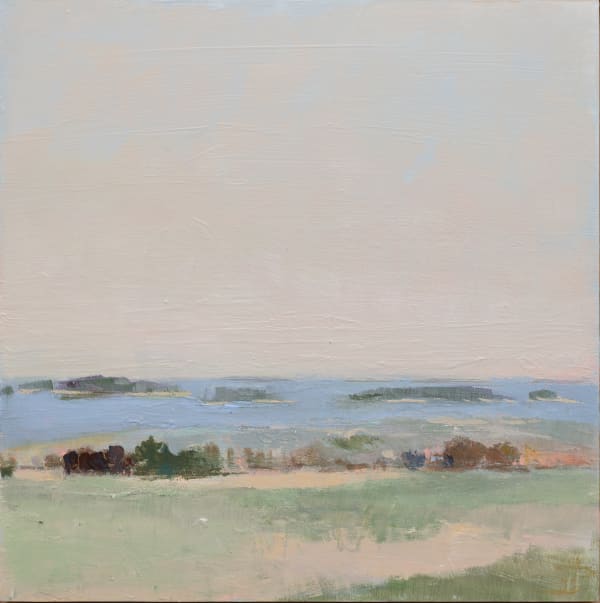 Hannah Bureau The Little Back Field, 2023 Acrylic on Panel 8x8x1.5"