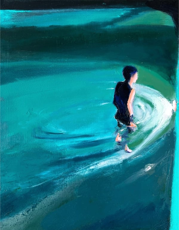 Bibby Loring Ideas, 2023 Oil on Canvas 14x11x1.5"