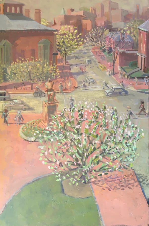 Louise Bourne, Opening Leaves, Longfellow Square, 2020
