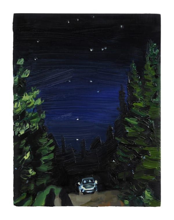 Mara Korkola No Place 593, 2025 Oil on Cradled Panel 8x6x.75"