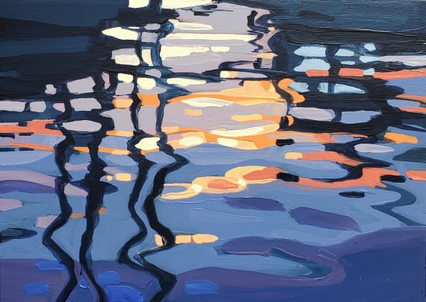 Shelley Mansel, Water Ribbons Purple, 2024