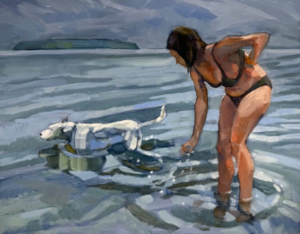 Annie Poole Cooling Off, 2023 Oil on Panel 9x11x1"