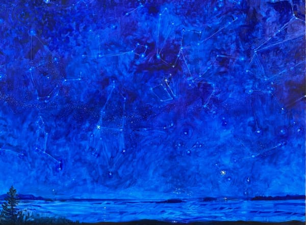 Louise Bourne Summer Triangle, May, 2025 Oil on Canvas 36x48x1.5"