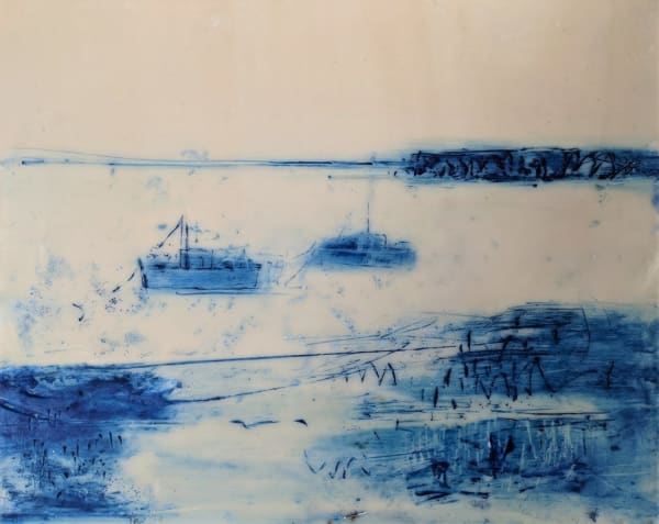 Christina Thwaites, Boats in the Cove, 2021