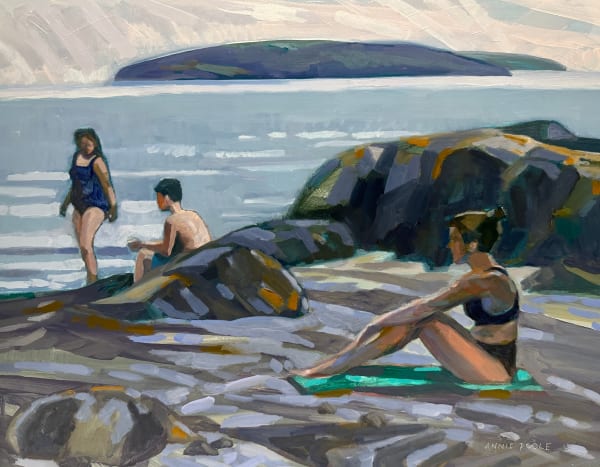 Annie Poole At the Cove, 2023 Oil on Panel 9x11x1"