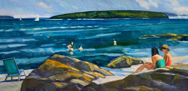Annie Poole The Day We Remember in January, 2023 Oil on Panel 12x24x1"