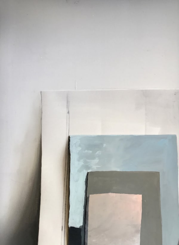 Jenny Brillhart, Leaning Paper Pink and Blue, 2016