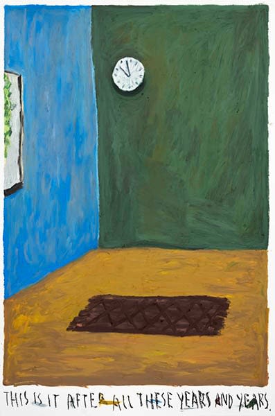 Rinus Van de Velde This is it after all these years and years., 2024 oil pastel on paper 110 x 73 cm 129 x 92 x 5 cm artist frame