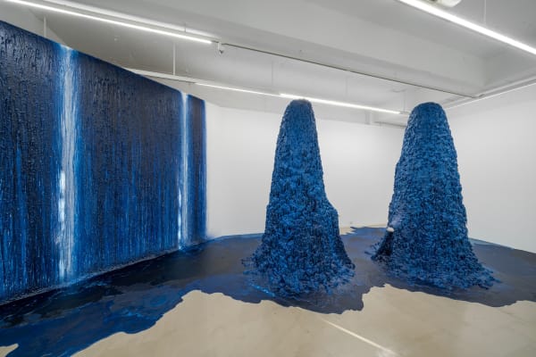 Doki Kim To Night, From Night, 2024 paraffin wax, dye, plaster installation dimensions variable