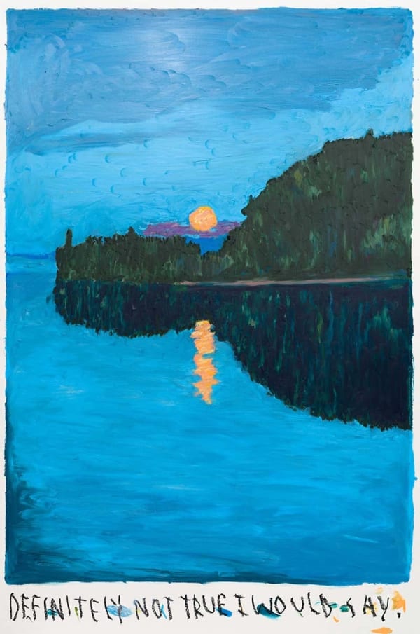 Rinus Van de Velde Deﬁnitely not true I would say., 2025 oil pastel on paper 110 x 73 cm 129 x 92 x 5 cm artist frame