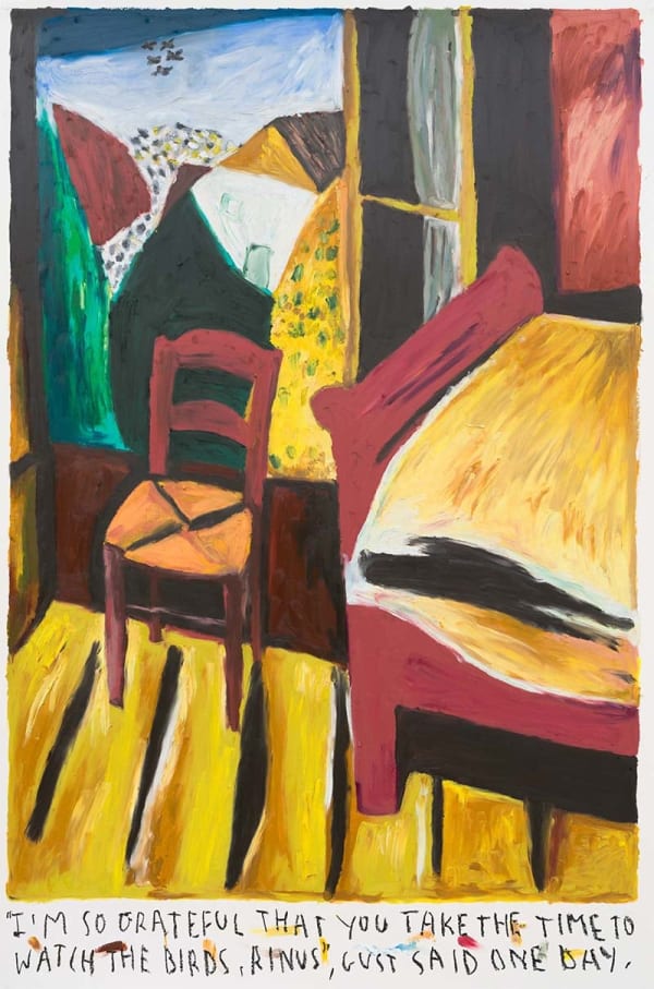 Rinus Van de Velde I'm so grateful ..., 2025 oil pastel on paper 110 x 73 cm 129 x 92 x 5 cm artist frame