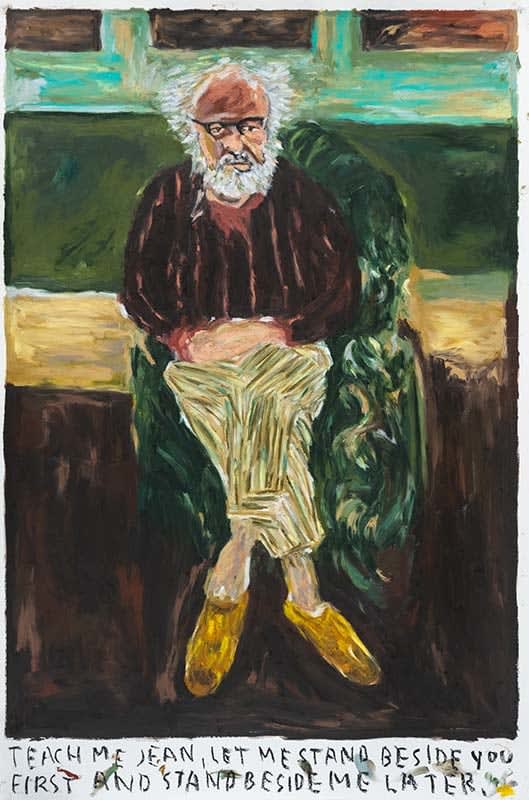 Rinus Van de Velde Teach me Jean, ..., 2023 oil pastel on paper 110 x 73 cm 129 x 92 x 5 cm artist frame