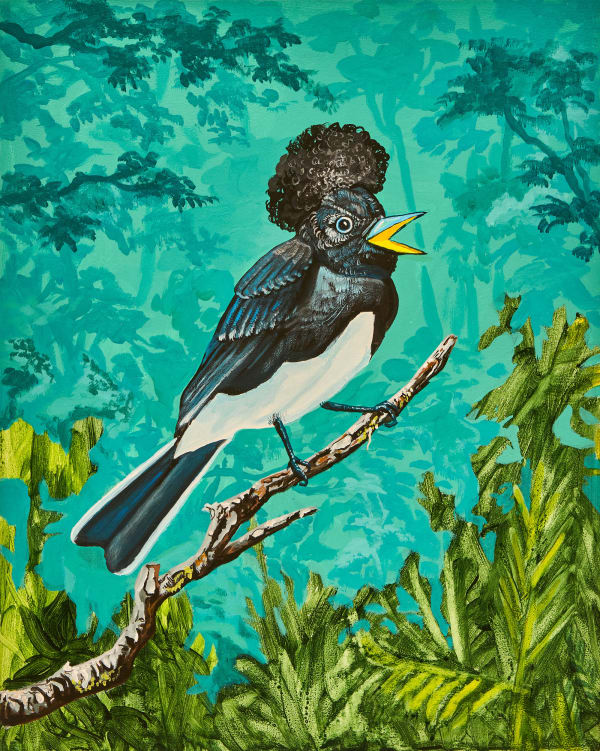 Djordje Ozbolt Jungle Blues, 2024 acrylic on board 50.2 x 40.2 cm