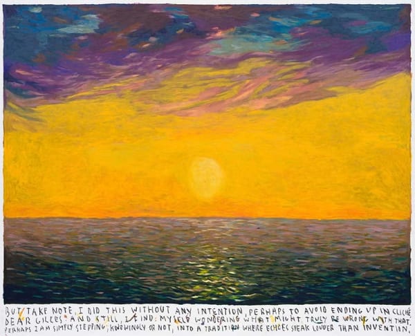 Rinus Van de Velde But take note, I did this without any intention, ..., 2025 oil pastel on paper 163 x 201 cm 171 x 209 x 5 cm artist frame