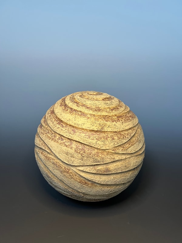 David Pointer, Spherical sculpture with tide lines 2