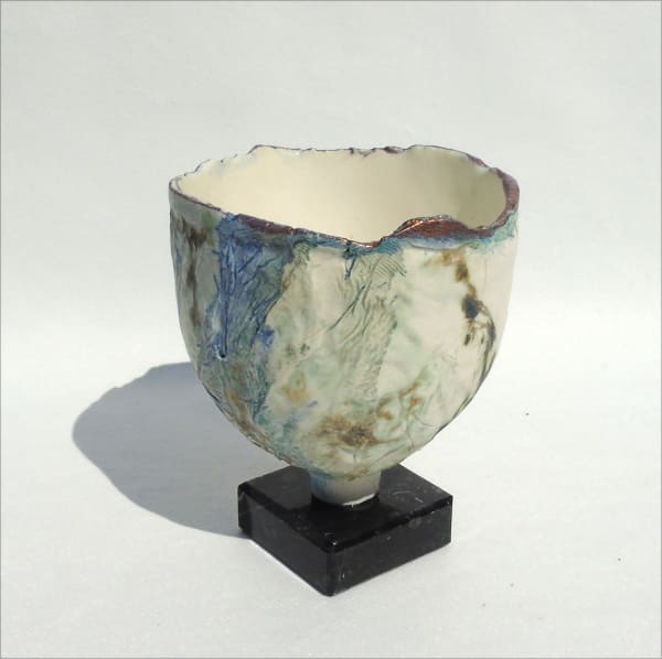 Krystyna Sargent, Coral Vessel on Marble, 2024