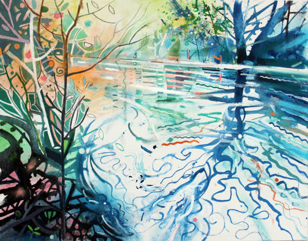 David Wiseman ARWS LG, Tangled Bank, Summer River, 2023