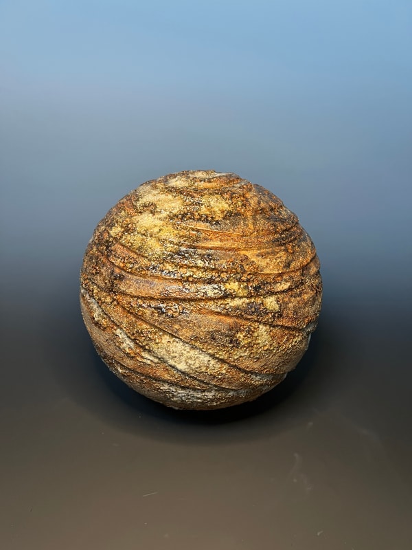 David Pointer, Spherical sculpture with tide lines 3