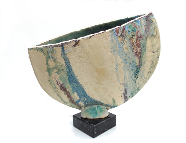 Krystyna Sargent, Large Slabbed Semi Circular Sculptural Vessel, 2024