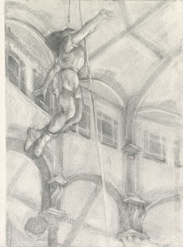 Carol Peace, National Gallery study after Degas Miss La La at the Cirque Fernando, 2025