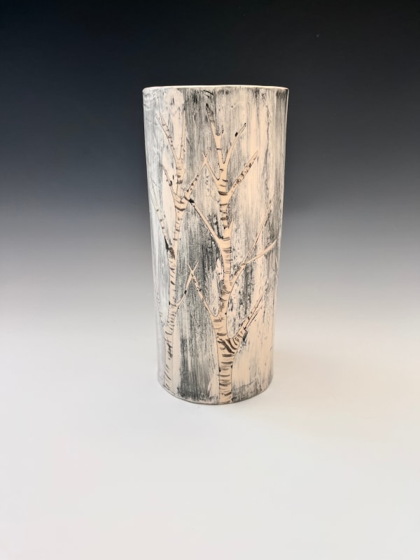 Elaine King, Birches in the Mist, 2023