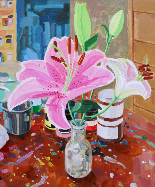 Seokmee NOH, 꽃과 화병 Flowers in a vase-23, 2024
