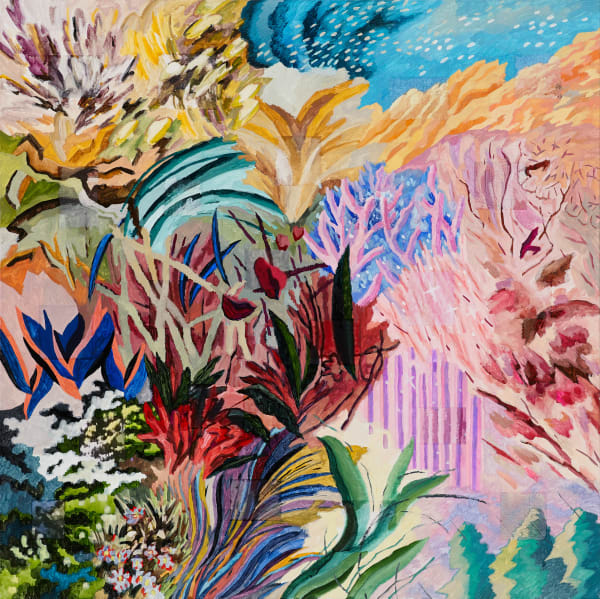 Woo Tae Kyung, 벌주변의 백합4송이와초승달, 2022