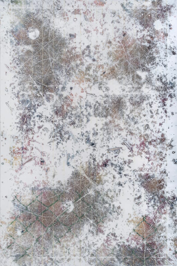 Sunghong Min, Exercise for Painting_ Green fence B, 2025