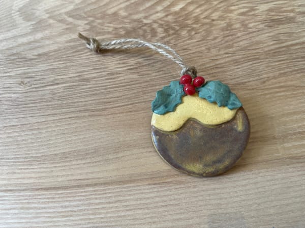 Lois Carson Christmas Pudding Decoration Stoneware 6 cm
