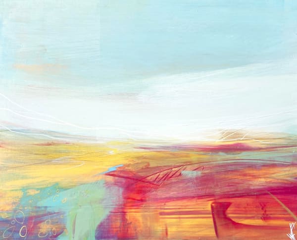 Victoria Wylie Renewal Mixed media on wood panel 20 x 25 cm Framed 24 x 29 cm