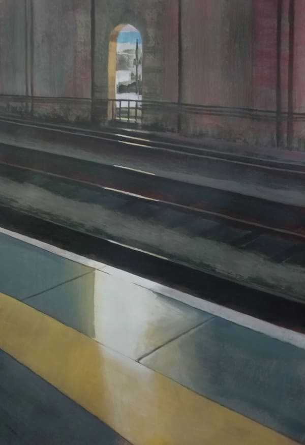 Lindsey Lavender Outset Acrylic on paper 40 x 30 cm Framed 63 x 50 cm