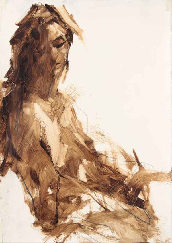 Alan McGowan Giulia Oil on prepared paper 45 x 32 cm Framed 67 x 52 cm