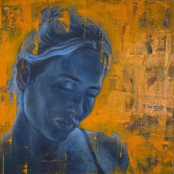 Troy Stuart Untitled Oil on canvas 30 x 30 cm Framed 32 x 32 cm