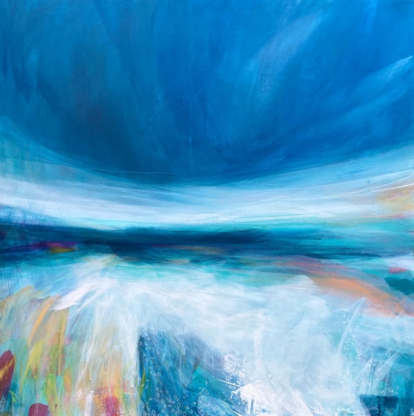 Victoria Wylie Whispering Fury Mixed media on canvas 100 x 100 cm Unframed