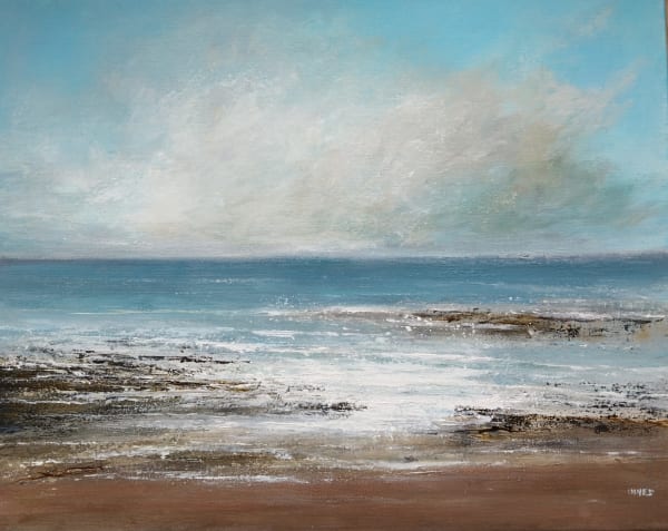 Frances Innes Passing Rain Clouds Acrylic on canvas 60 x 75 cm Framed 65 x 80 cm