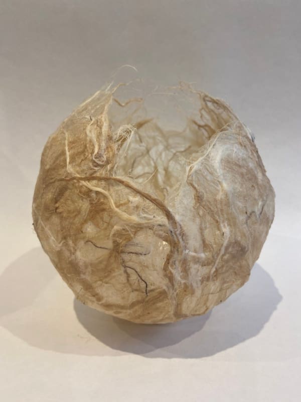 Fi Knox Form IV Flax fibre & sea glass 17 x 17 cm