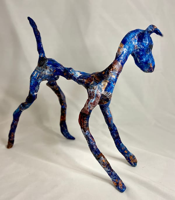 Fi Knox Sighthound Recycled wire plaster & papier maché 37 cm