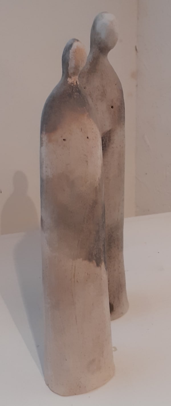 Wenna Crockatt Two Figures Sawdust fired ceramic 28 x 6 cm ( x 2)