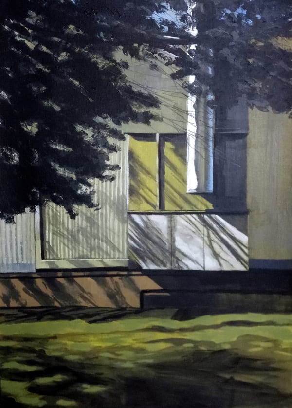 Lindsey Lavender Debut Acrylic on paper 40 x 30 cm Framed 63 x 50 cm